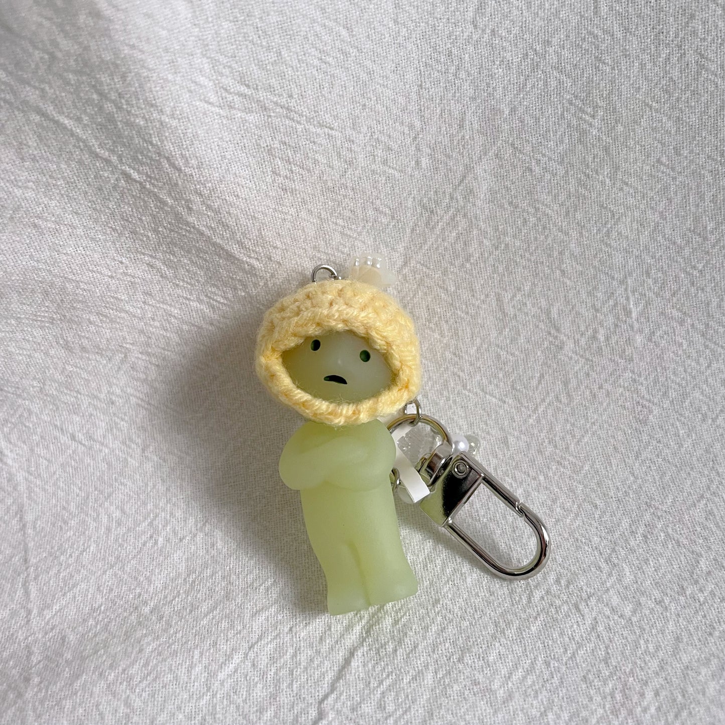 Smiski Little Group Think with Yellow Hat Keychain