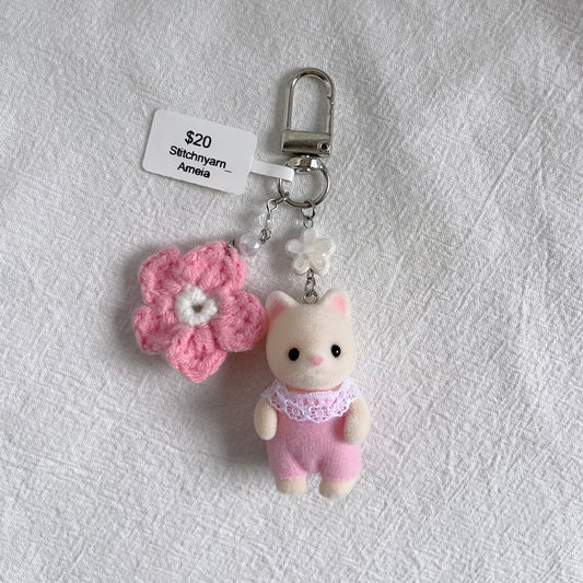 Silk Cat Keychain