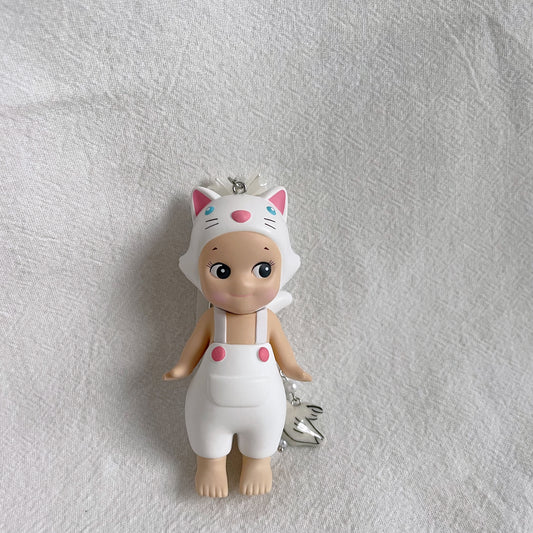 White Cat Sonny Angel Keychain