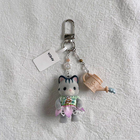 Baby Striped Cat Keychain