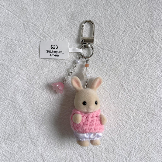 Milk Rabbit Keychain